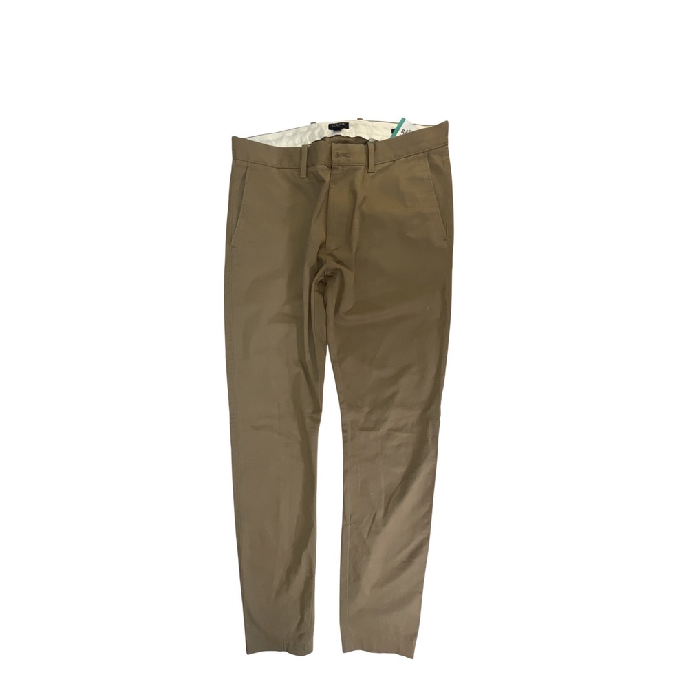 J.Crew Flex Skinny Chino Pants Mens 30x32 Khaki Tan Cotton Stretch Trousers
